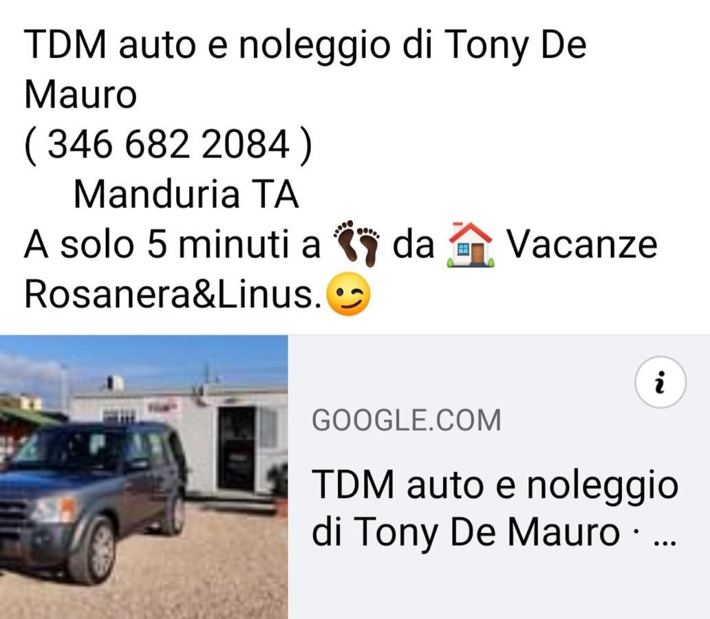 Rosanera&Linus Villa Manduria Dış mekan fotoğraf